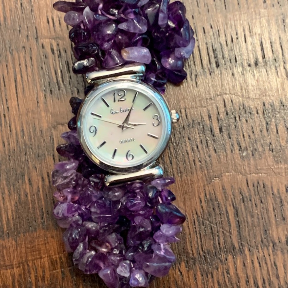 Gem Essence Purple Gemstone MOP Dial Watch, Nice